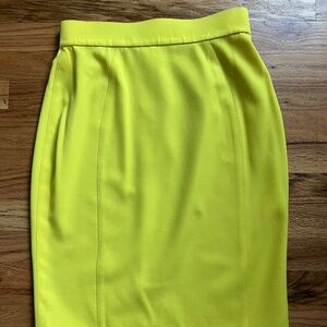 Thierry Mugler Yellow Pencil Skirt